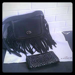 Dakotah fringe coach bag with matching wallet